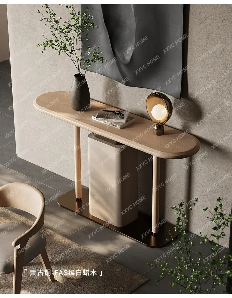 D30North American black walnut entrance table Italian simple light luxury modern end view table solid wood