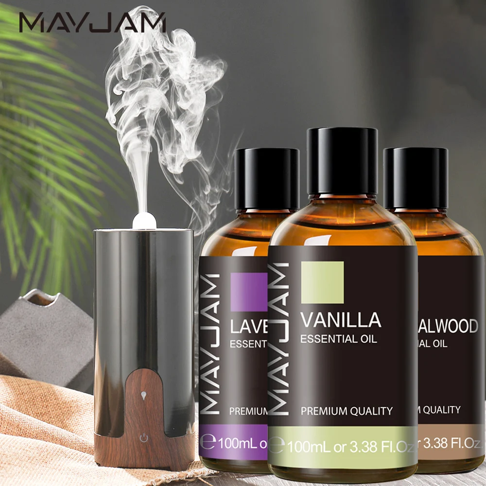 MAYJAM Aromatherapie ätherisches Öl für für Luftbefeuchter Diffusor Brenner, Vanille Sandalholz Lavendel Jasmin Eukalyptus Minze Süße Orange Duft Öl Herstellung Seifen Kerze Kostenloser Versand