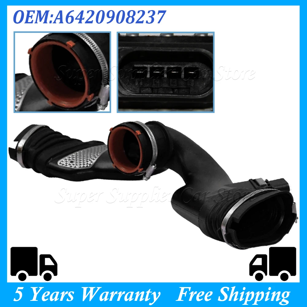 A6420908237 For Mercedes Benz OM642 W211 W164 W251 Engine Air Hose Duct With Flow Mass Sensor 6420946397 A6420943497 6420908237