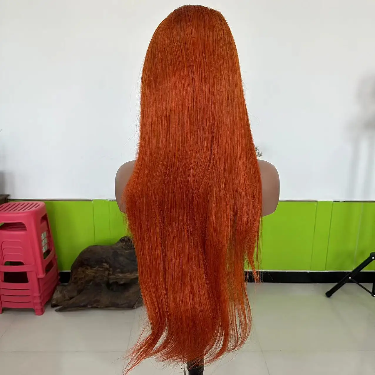 Mdl 250 densidade 100% remy cabelo humano 13x4 hd peruca frontal do laço para as mulheres pré arrancadas em linha reta gengibre cor laranja