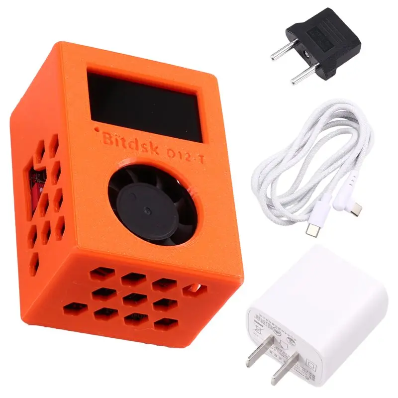 M52K-Bitdsk D12 T BTC Miner 200Gh/S Bitcoin ASIC Solo Mining With Smart Display For Bitcoin Network Lottery EU Plug