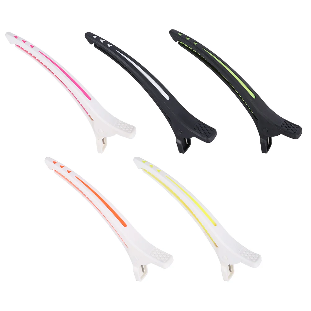 

5pcs Duckbill Clips Plastic Hairdressing Clamps Smooth Colorful Girl Hair Cutting Barber Styling for Women