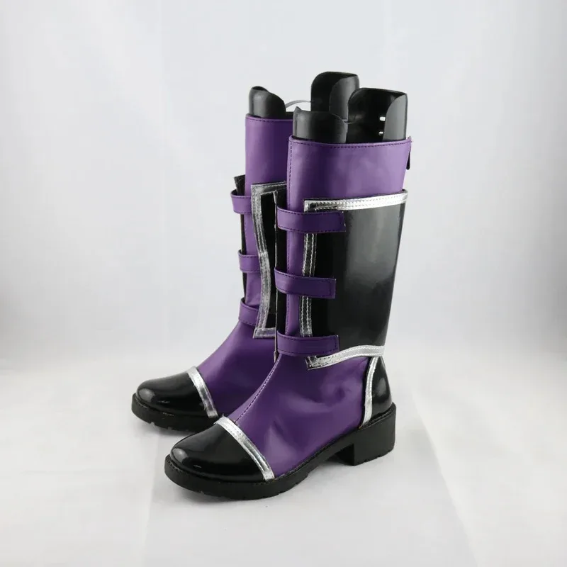 CyKiller Seven 일본 애니메이션 핫 게임 Scissor Seven 코스프레 신발 하루주쿠 겨울 여성/남성 부츠 가발 할로윈 파티