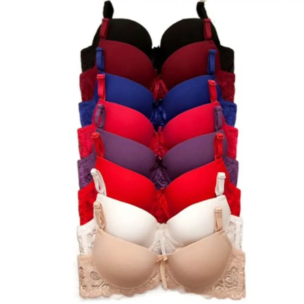Modischer Mesh-Spitzen-BH mit tiefem V-Ausschnitt, stoßfeste Lingerie-Unterwäsche für Damen, süßer Anti-Sagging-Push-Up-BH für Mädchen – Detail 10