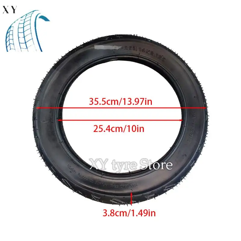الإطار الخارجي القابل للنفخ مقاس 14 × 2.125 الجديد: مناسب لسكوتر كهربائي مقاس 14 بوصة، وأجزاء عجلة دراجة الأطفال والرضع