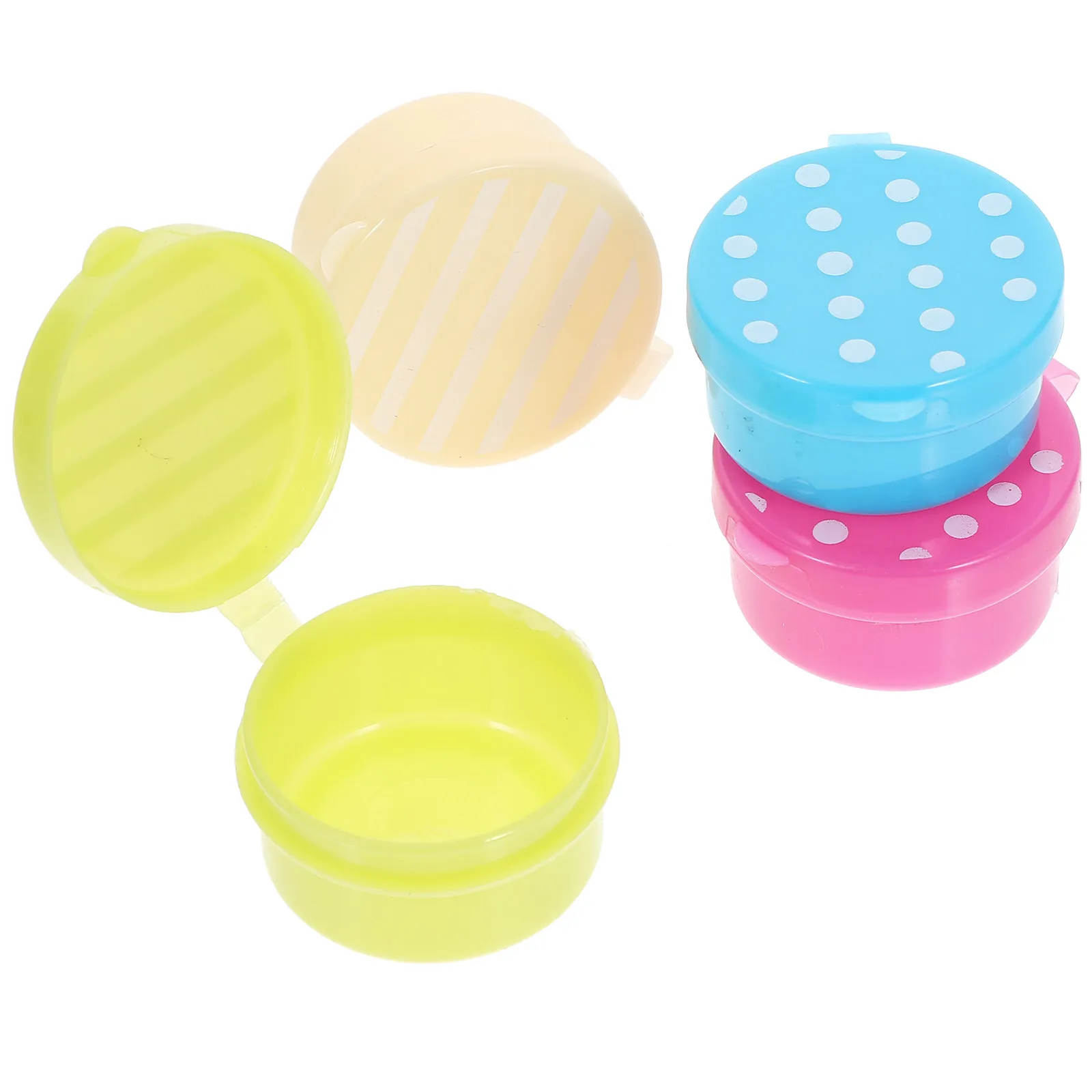 Cajas de salsa de 8 piezas, mini recipientes pequeños para condimentos, portátiles para pícnic al aire libre, almacenamiento de salsa de soja y vinagre, ligeros para cocina