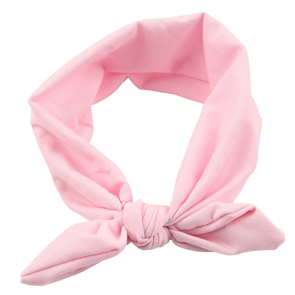 1PCS Fashion Solid Color Headband Rabbit Ear Bow Newborn Head Bandages Kids Photo Shoot Cute Children Hair Accessories