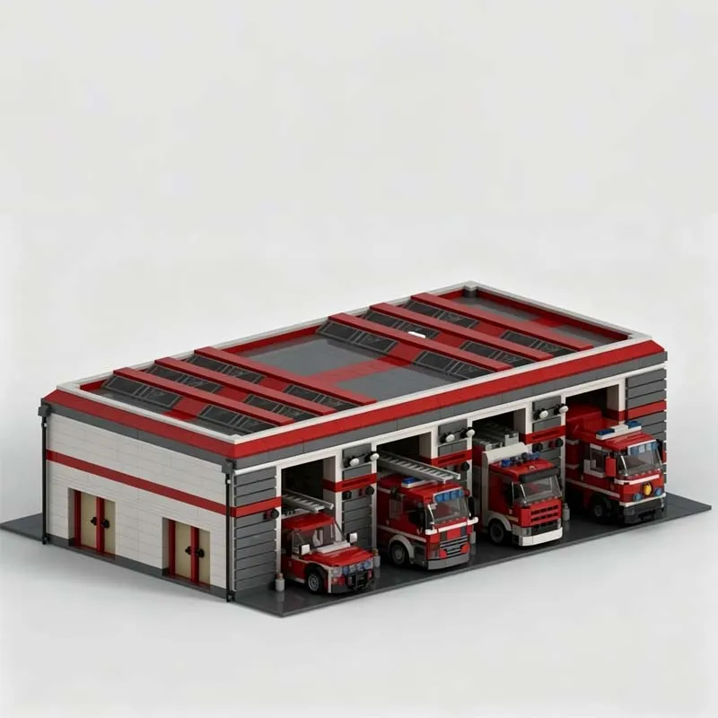

New 2682PCS City Hot Street View Moc Modular Modern Vehicle Hall Model Custom Puzzle Diy Creative Ideas Toys Birthday Gifts