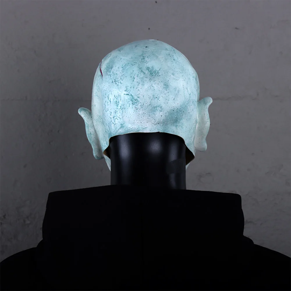 فستان كرنفال الهالوين زي الحفلات الدعائم المهرج في الصندوق قناع تأثيري الرعب الشيطان الدموي القاتل الجوكر اللاتكس خوذة