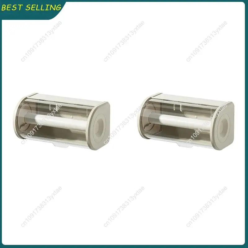 

N09R-2X Paper Towel Organizer Large Roll Wall Mount Holder With Clear Dustproof Cover Modern Tissue Dispenser Storage A