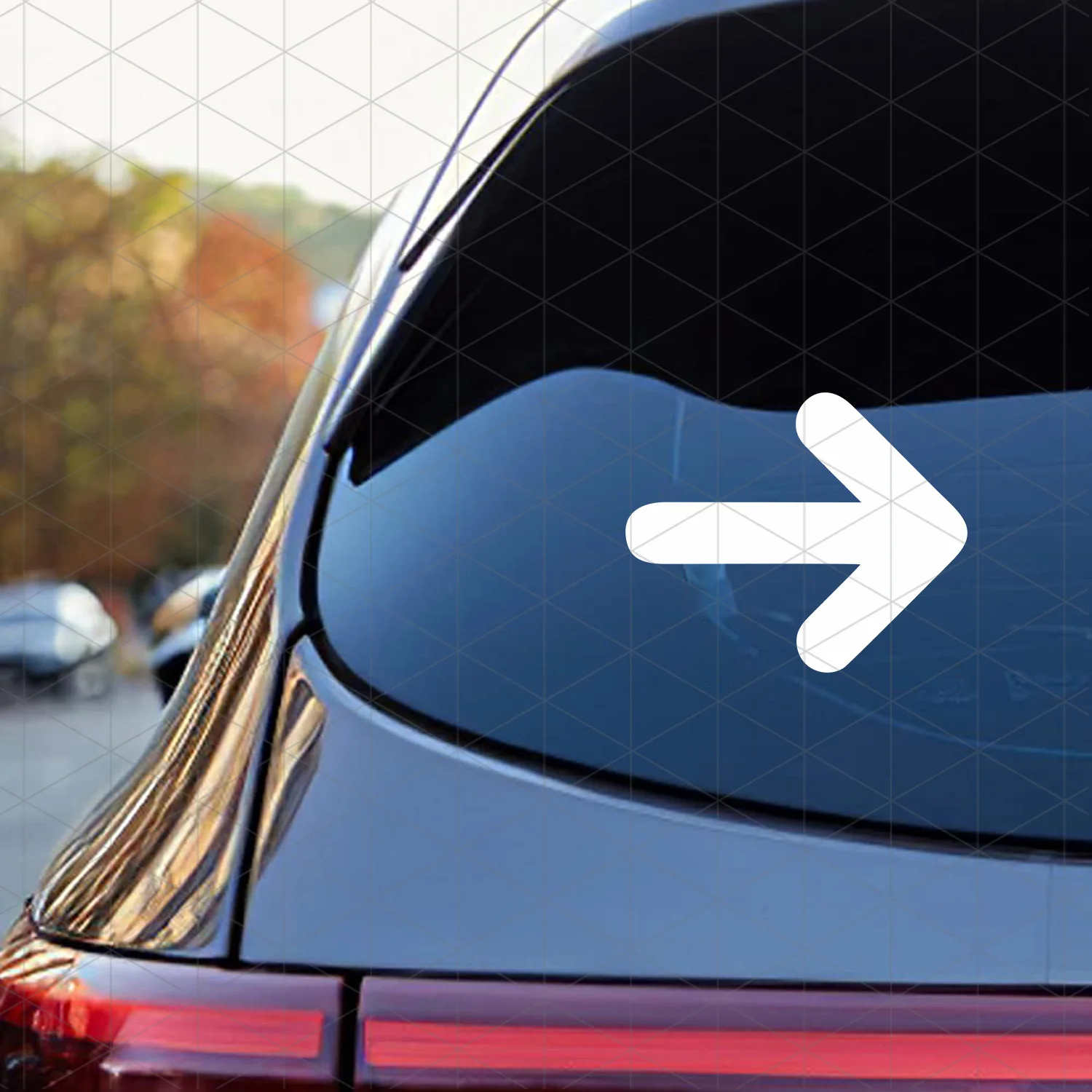 Arrow Symbol Vinyl Sticker White Direction Arrow Decal Car Window Wall Glass Weatherproof Removable Decoration