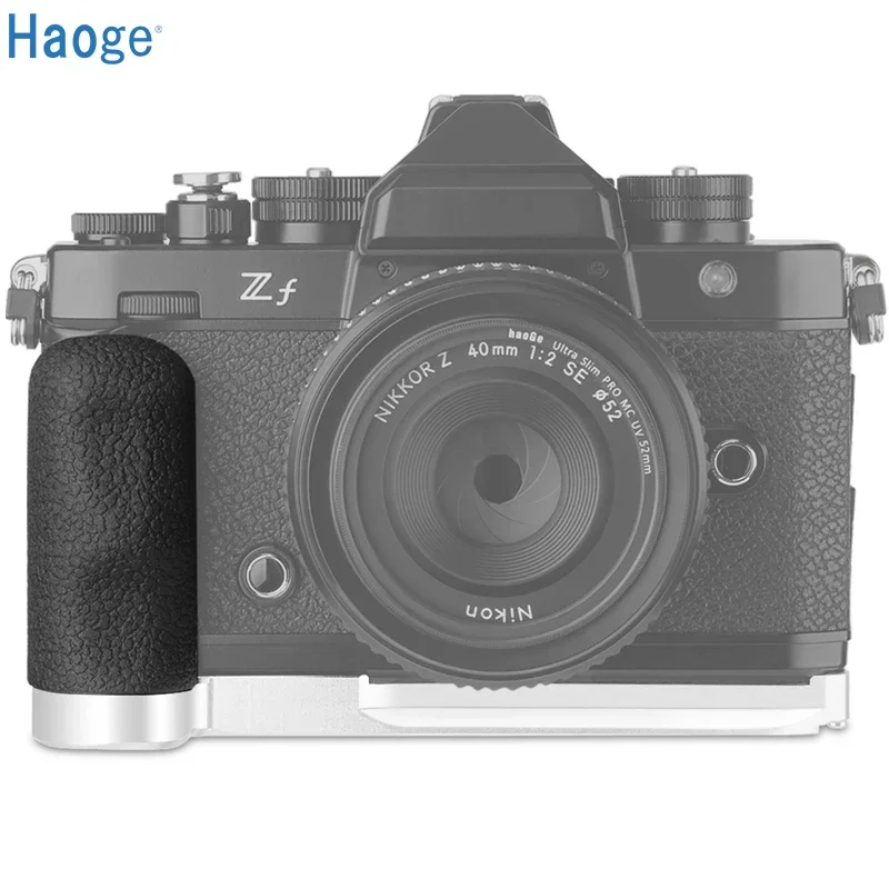 Haoge MHG-ZFW Handgriff für Nikon Zf Z F Kameragriff, integrierte Arca-Typplatte für DJI RS2/RS-C2/RS3/RS3-PRO/RS3 Mini, Silber