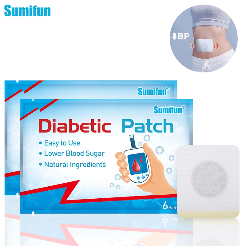 Sumifun Diabetes Patch, Diabetes Adesivo, Equilíbrio Glicose, Menor Açúcar no Sangue, Gesso Médico, Emagrecimento Produto diabético, 18-60 Pcs