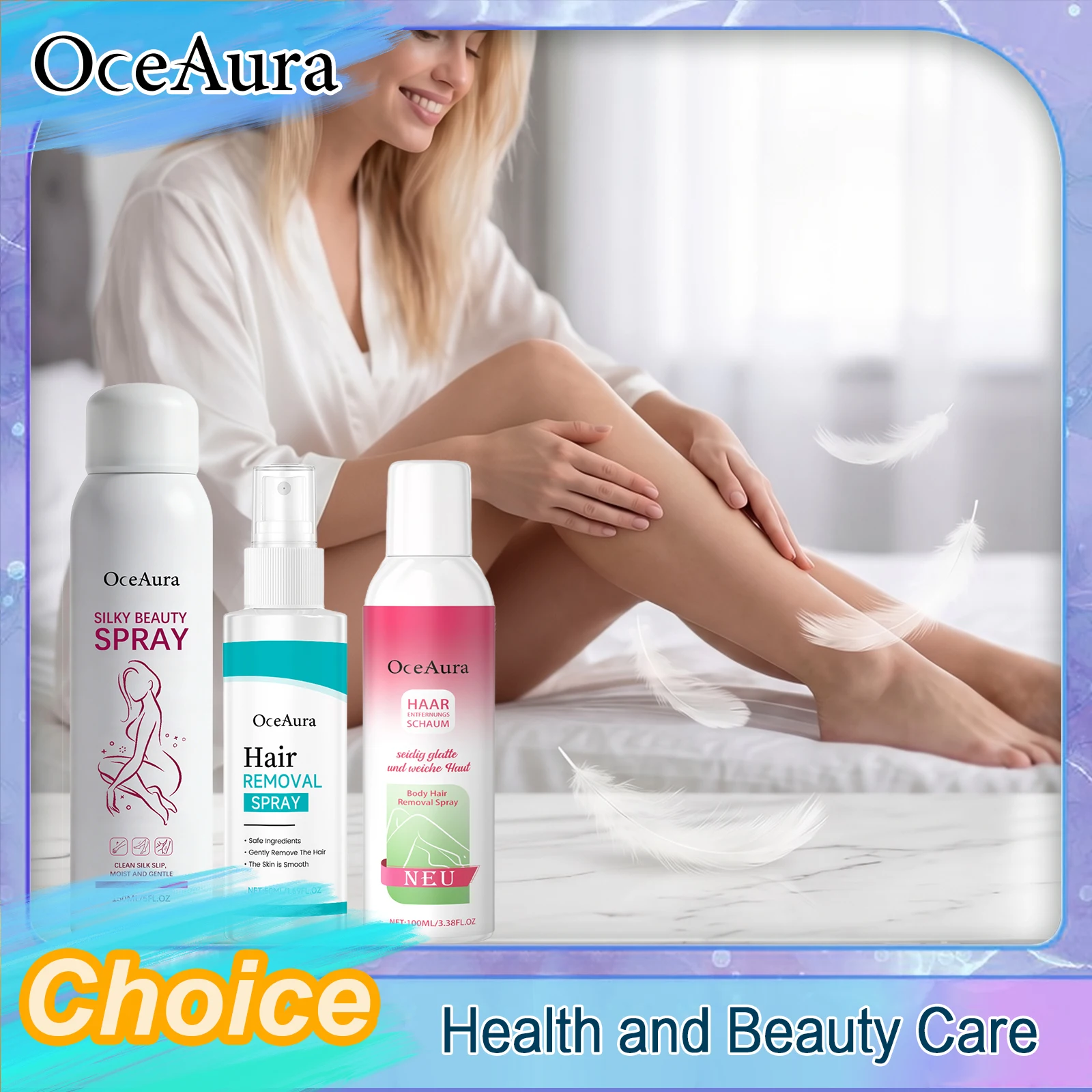 Body Hair Removal Spray Painless Gentle Hair Growth Inhibition Leg Armpit Hair Removal Silky Skin Care Hair Removal Daily Care