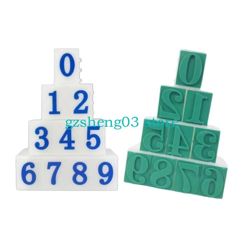 U75C 0-9 Nomor Stempel untuk Kartu Dewasa Anak Membuat Scrapbooking dan Pengajaran