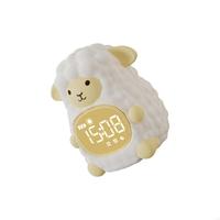 L74D Rechargeable Kids Bedsides Clock Night Light with 1500mAh 5 Alarms and Drop Resistant Designing