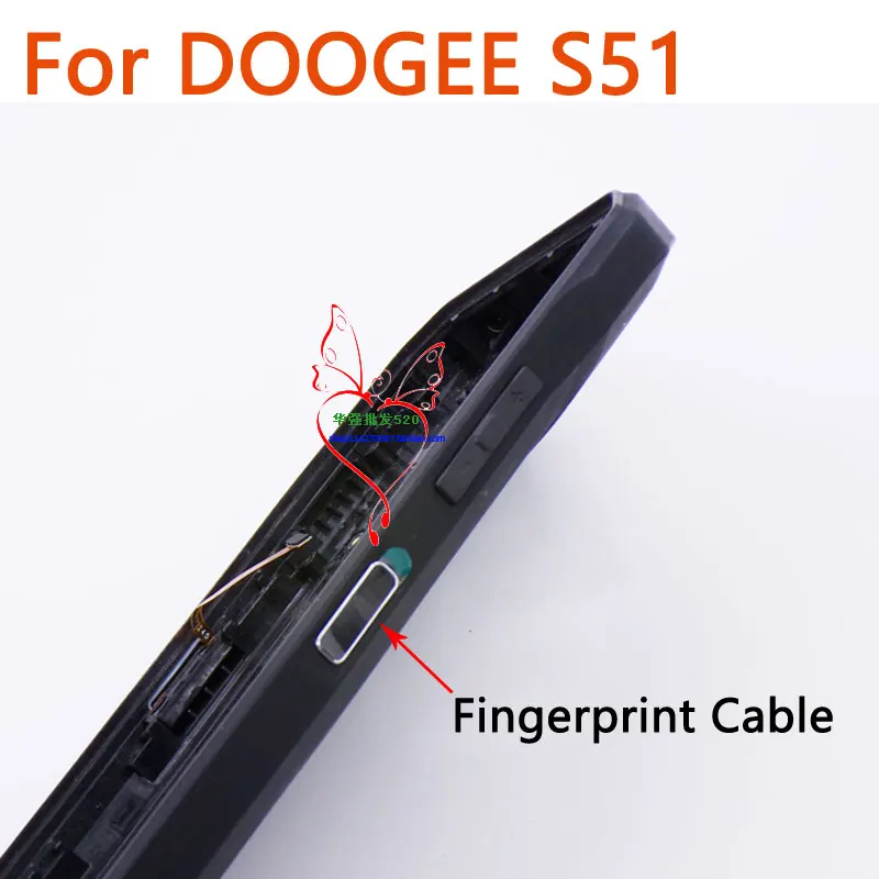New Original DOOGEE S51 Battery Cover Back Cover Fingerprint Button Cable flex FPC Side Key Cable flex FPC For DOOGEE S51 Phone