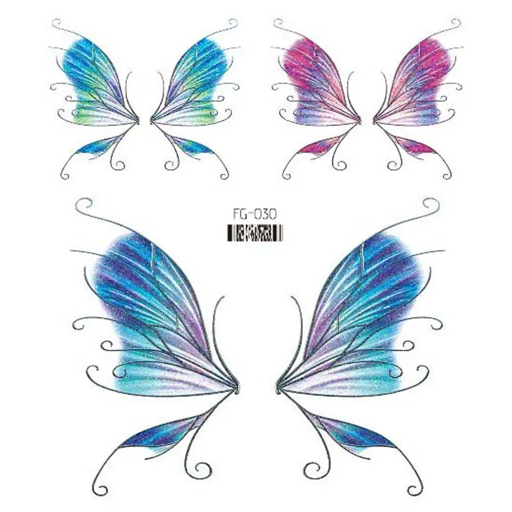 

Makeup Face Thigh Body Art Wrist Neck Temporary Tattoos Wings Fake Tattoo Flowers Tattoo Stickers Butterfly Tattoo Stickers