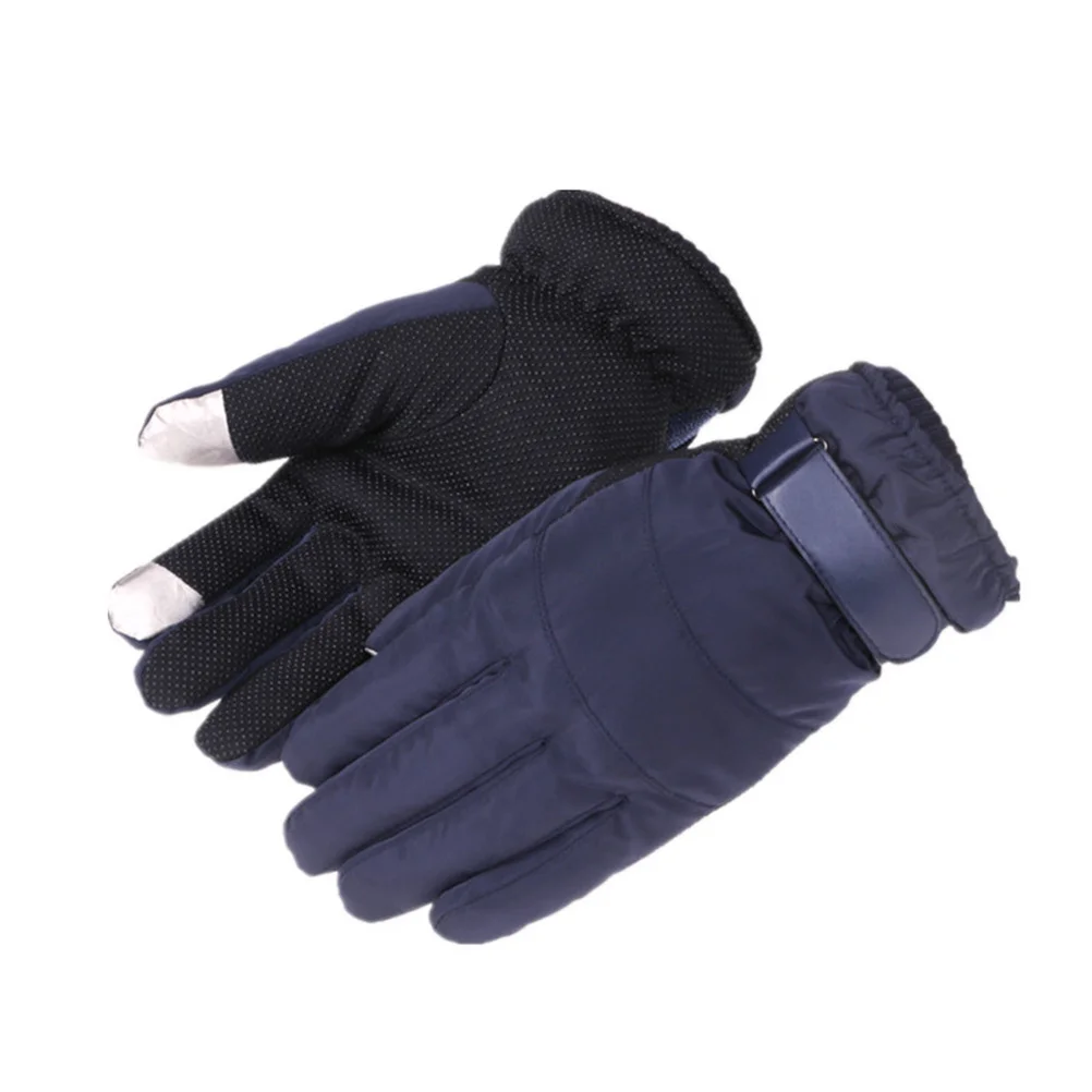 따뜻한 양털 터치 스크린 장갑 겨울 남여 공용 스키 손가락 장갑 야외 하이킹 등산 추운 날씨를위한 미끄럼 방지 손바닥