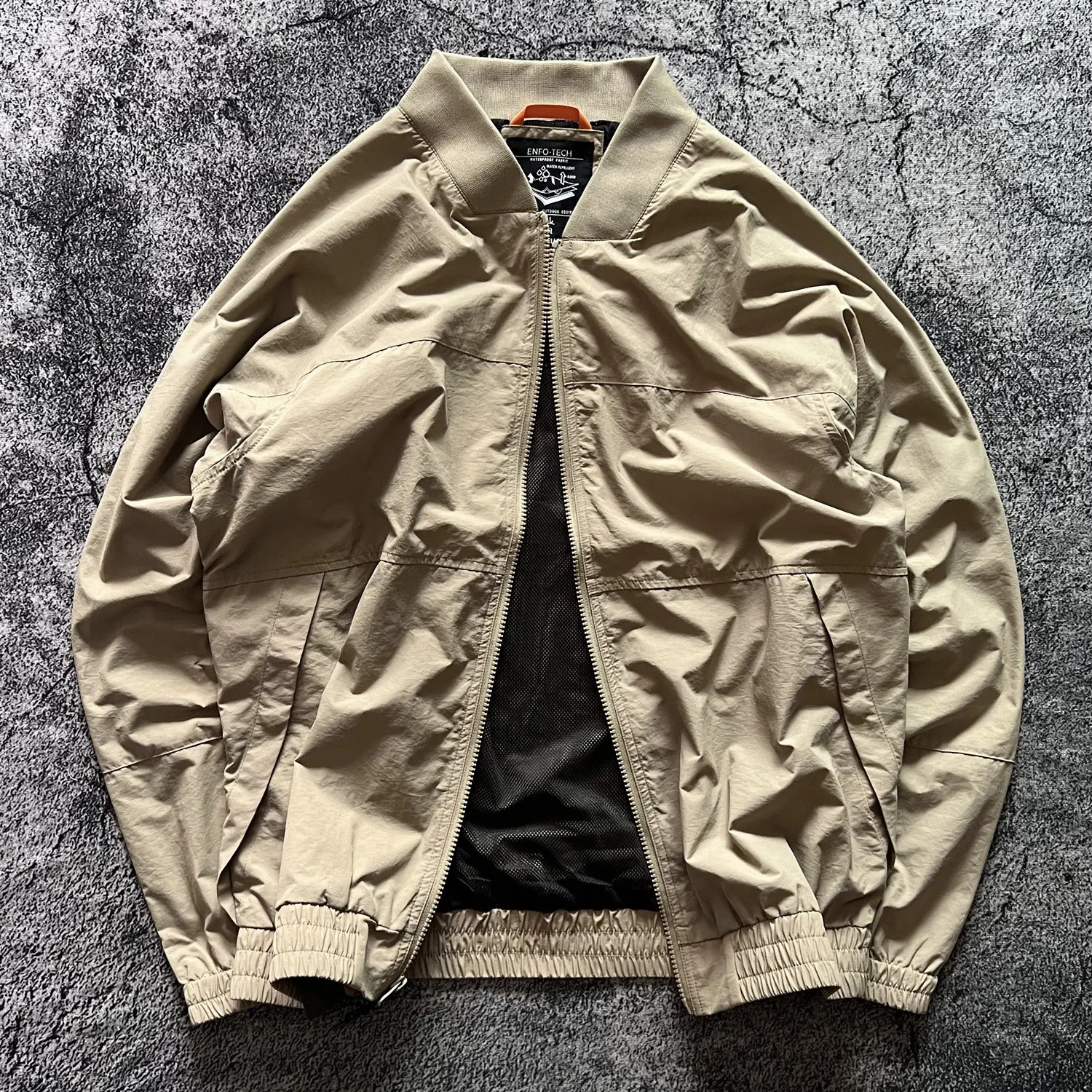 

Куртка Techwear для активного отдыха: ветрозащитная, водонепроницаемая, двухслойная, дышащая, с сетчатой подкладкой, воротником-бомбером, легкая, для путешествий