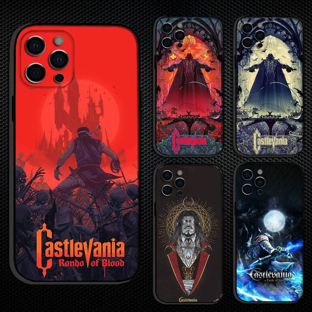 

Classic Game C-Castlevania Phone Case For iPhone 16,15,14,13,12,11 Plus,Pro Max, Others Soft Black Cover