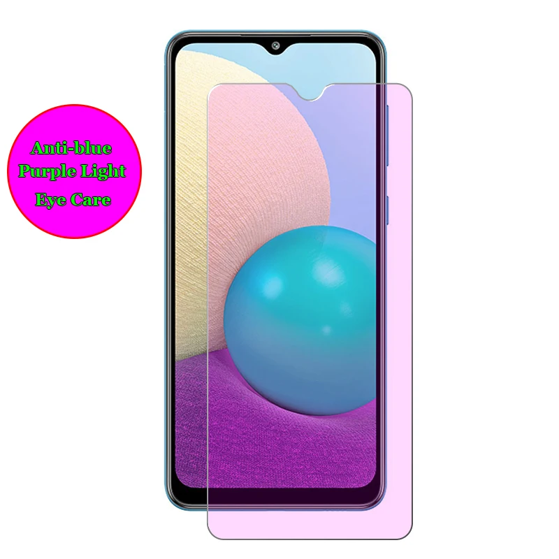 For Samsung Galaxy A52 A52s A72 A02 A12 A22 A32 A42 Anti blue Purple Light Ray Eye Care Tempered Glass 9H Screen Protector Film