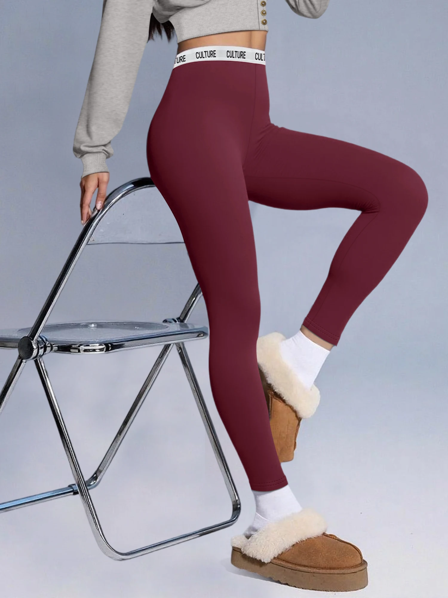 

Женские леггинсы с высокой талией во французском стиле, из мягкой гладкой ткани, облегающие, с эффектом утяжки живота, для пикника, свиданий и романтических поездок