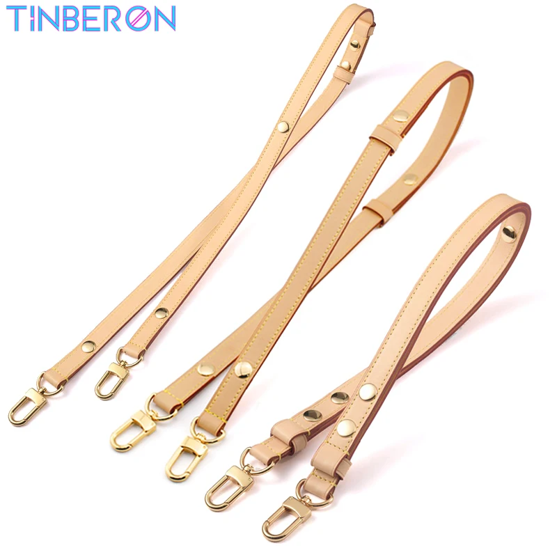 TINBERON Genuine Leather Shoulder Bag Strap Replacement Third Gear Adjustable Shoulder Strap Luxury Handbag Crossbody Bag Straps