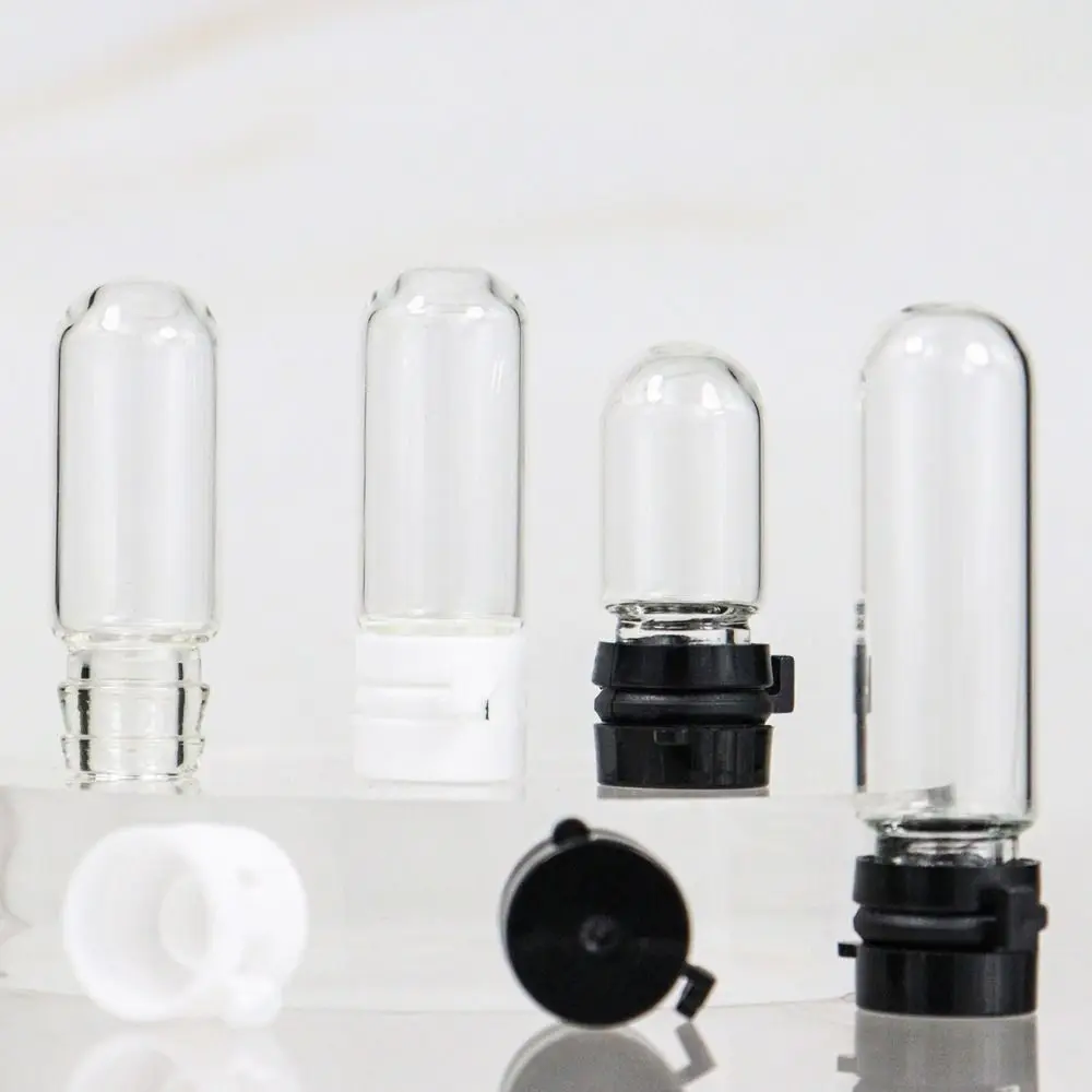 Lotion Cosmetic Liquid Container Sample Vial with Cap Round Bottom Bottle Mini Refillable Bottle Glass Test Tube Perfume Bottle