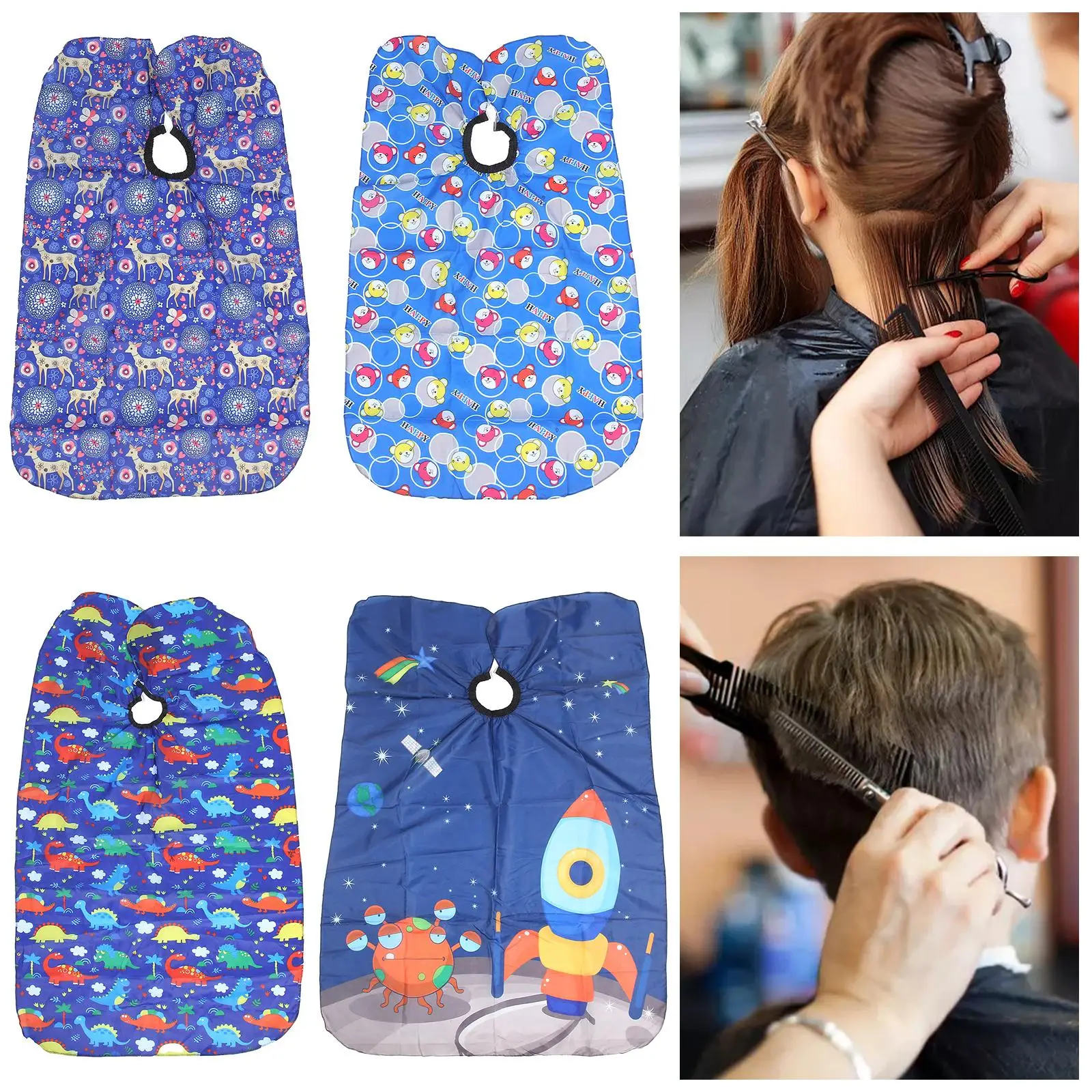 

Kids Barber Cape, Hair Cutting Cape Anti Static Waterproof Haircut Apron for