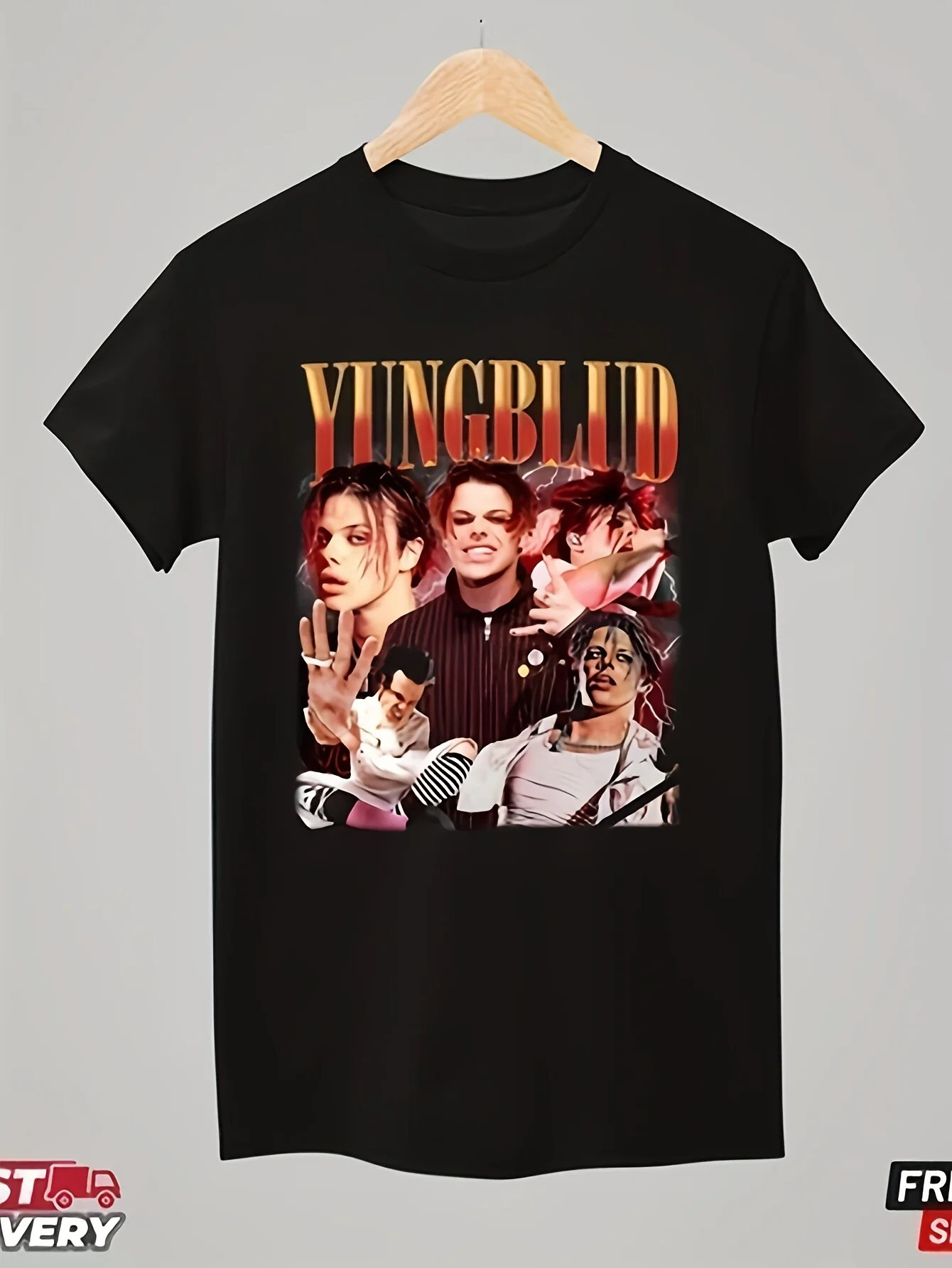 2026 New RONGCD Men'S Vintage Yungblud Idols The Word 2025 Graphic T-Shirt - Music Tour Tee Featuring Red Text & Member Design,