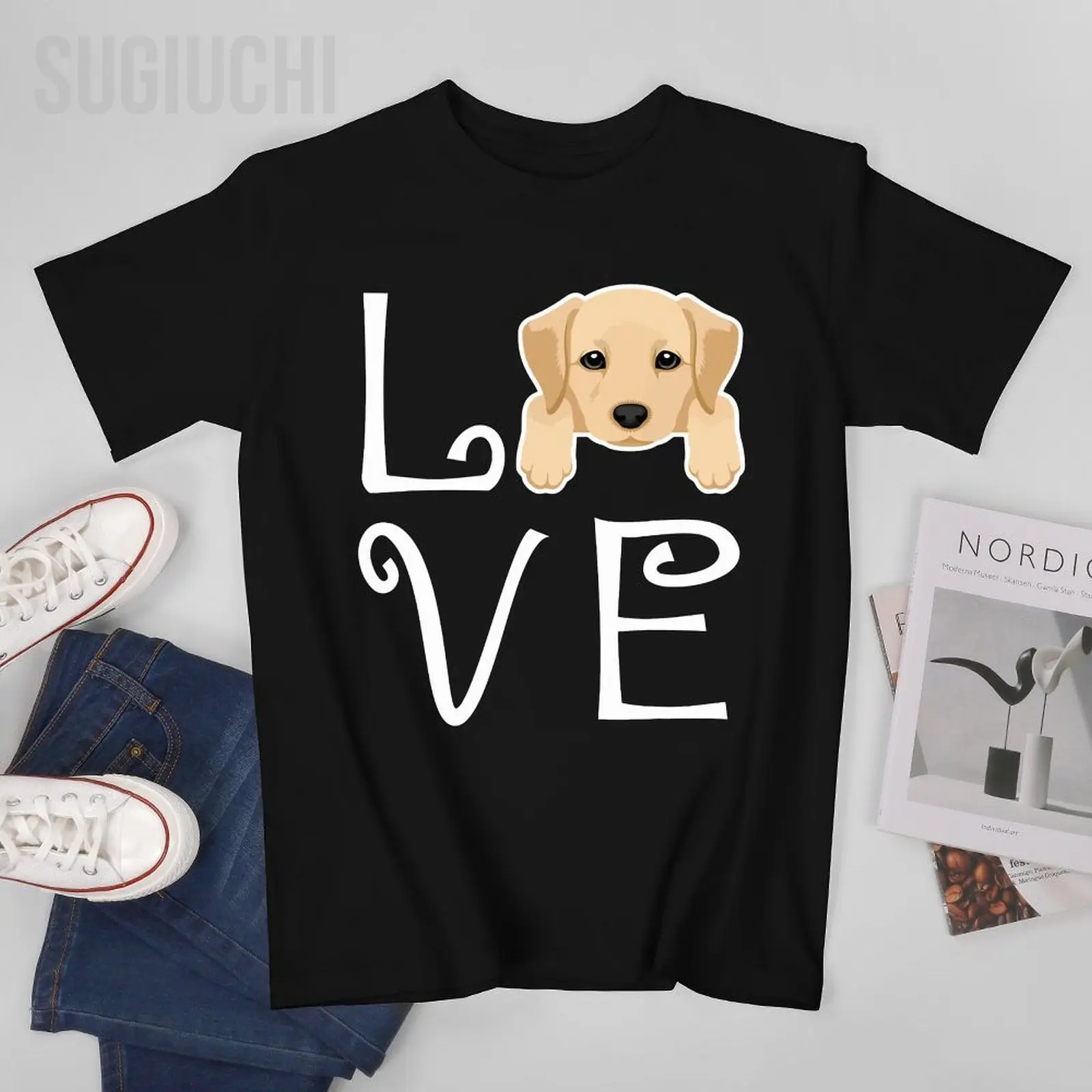 

Men Labrador Retriever Dogs Love LAB Tshirt Tees O-neck T Shirts Women Boys 100% Cotton Short T-Shirt Unisex All Seasons