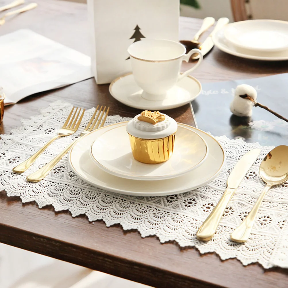 

2Pcs Table Mat Rural Style Elegant Dining Room Decor Wedding Party Holiday Table Accessory Decorative Placemat