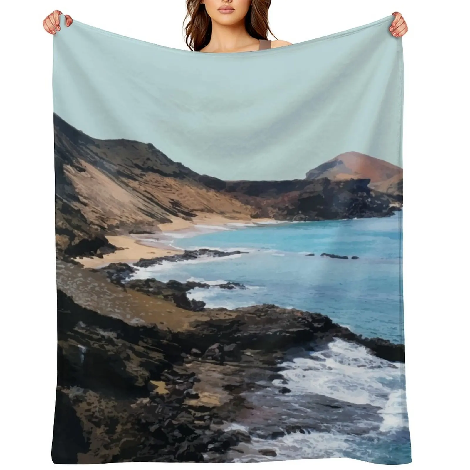 

Galapagos Islands, Ecuador Travel Artwork Throw Blanket Custom Hairys Soft Beds Flannel Fabric Blankets