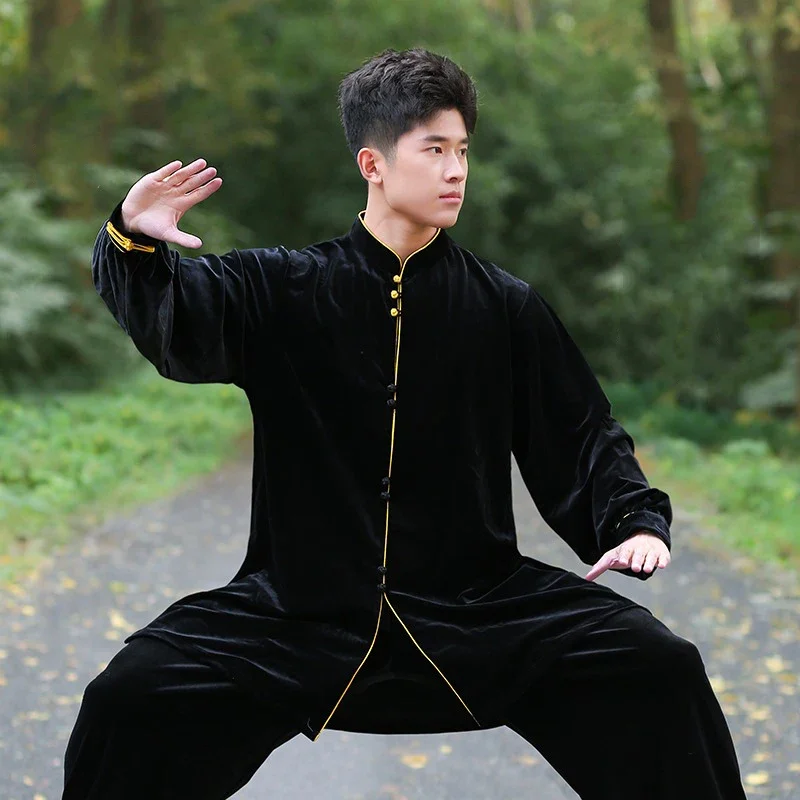 Kun Master Thicken Velvet Taichi Uniform Winter Martial Arts Suit Kung Fu Clothes Taiji Unisex