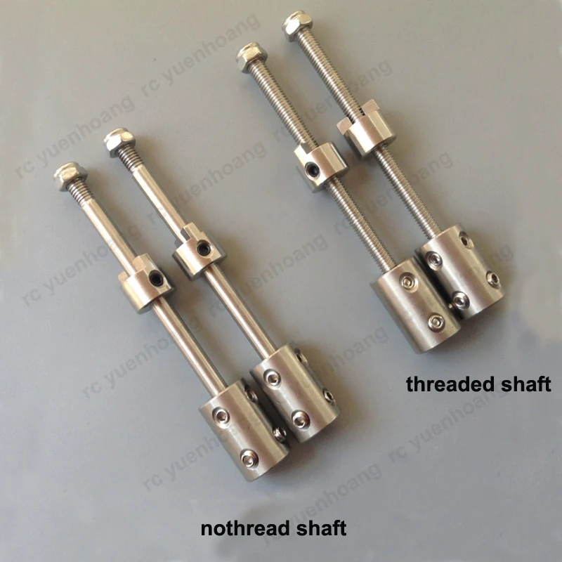 Eje de transmisión de 5mm, ejes de extensión de Motor, acoplamiento de acero inoxidable de 5x8mm para remolcador/barco de cebo RC, biela modificada, 2 uds.