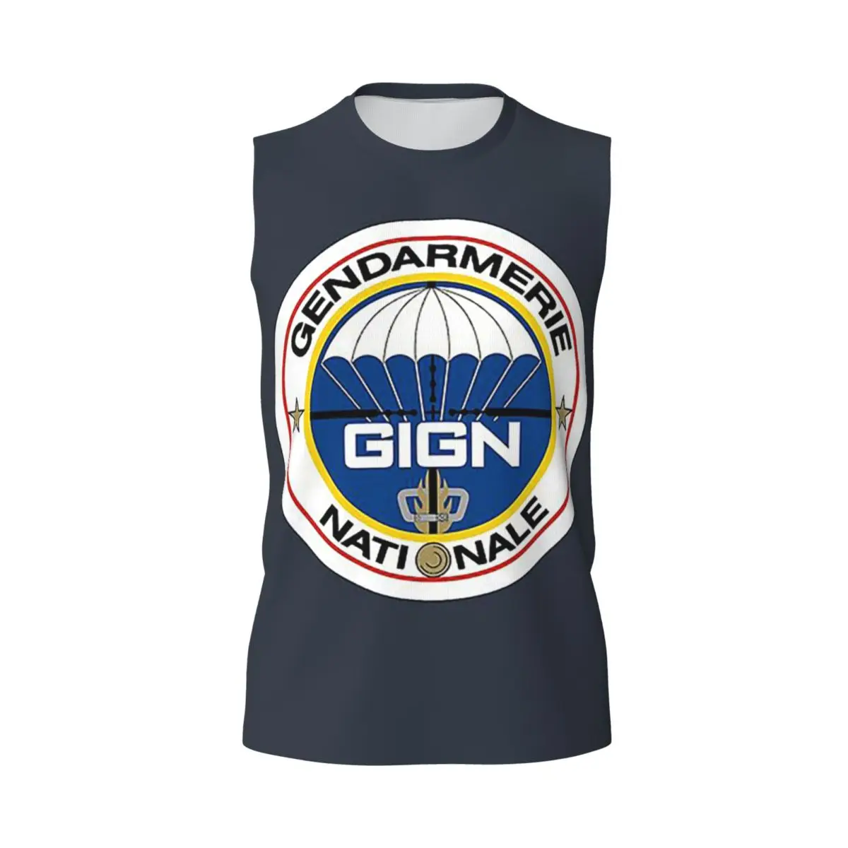 National Gendarmerie Intervention Group-GIGN (France) Men Sleeveless T-shirt Casual Hip Hop Street Style Beach Holiday Tank Tops
