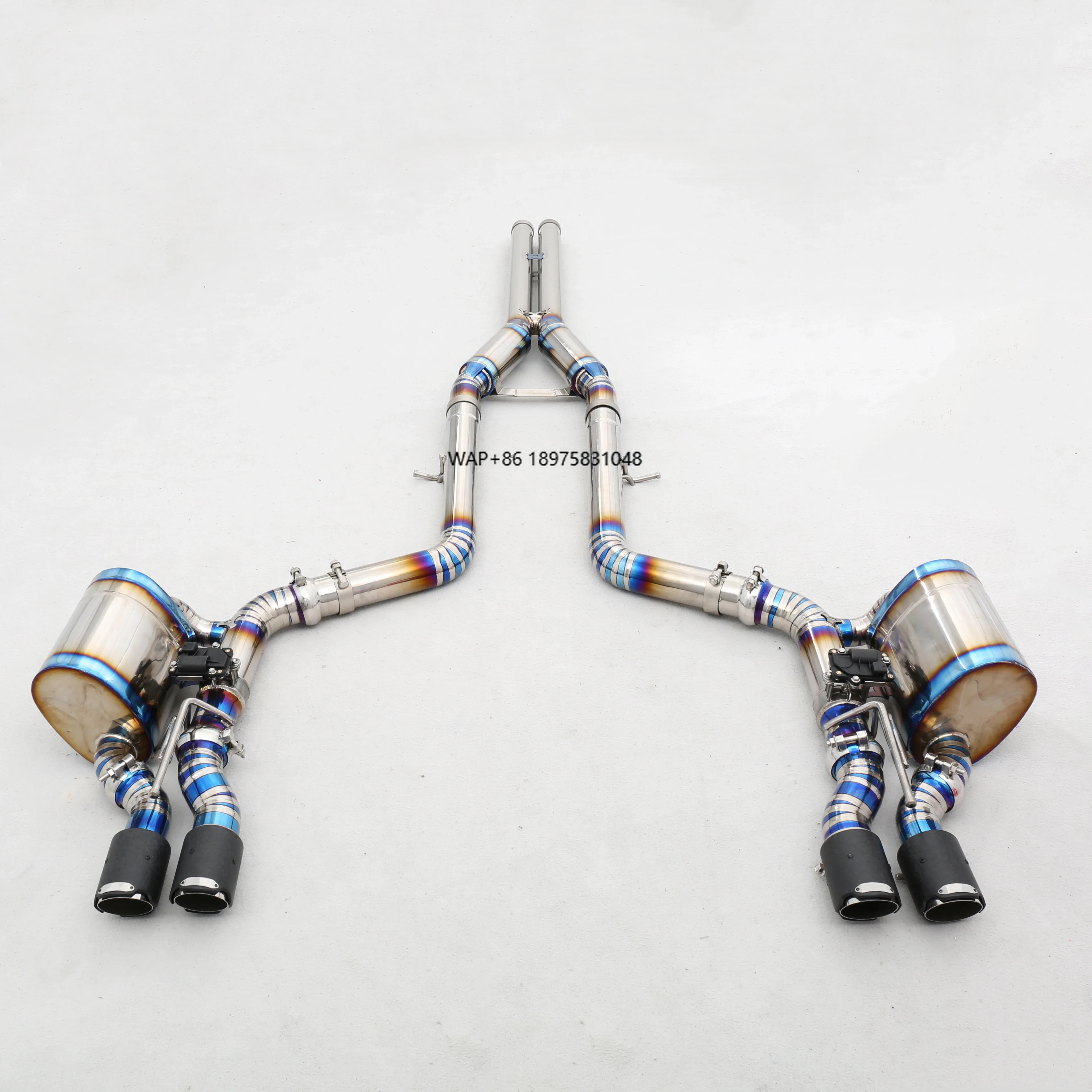 Custom 304 Stainless Steel/Titanium Valved Exhaust System Perfect Fit for 6.2/6.4