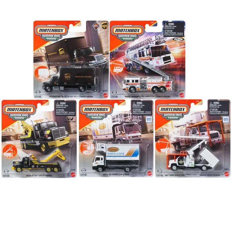 

N3242 Matchbox 1:64 UPS delivery van Fire engine transport vehicle dining car diecast alloy car model Children's toys and gifts