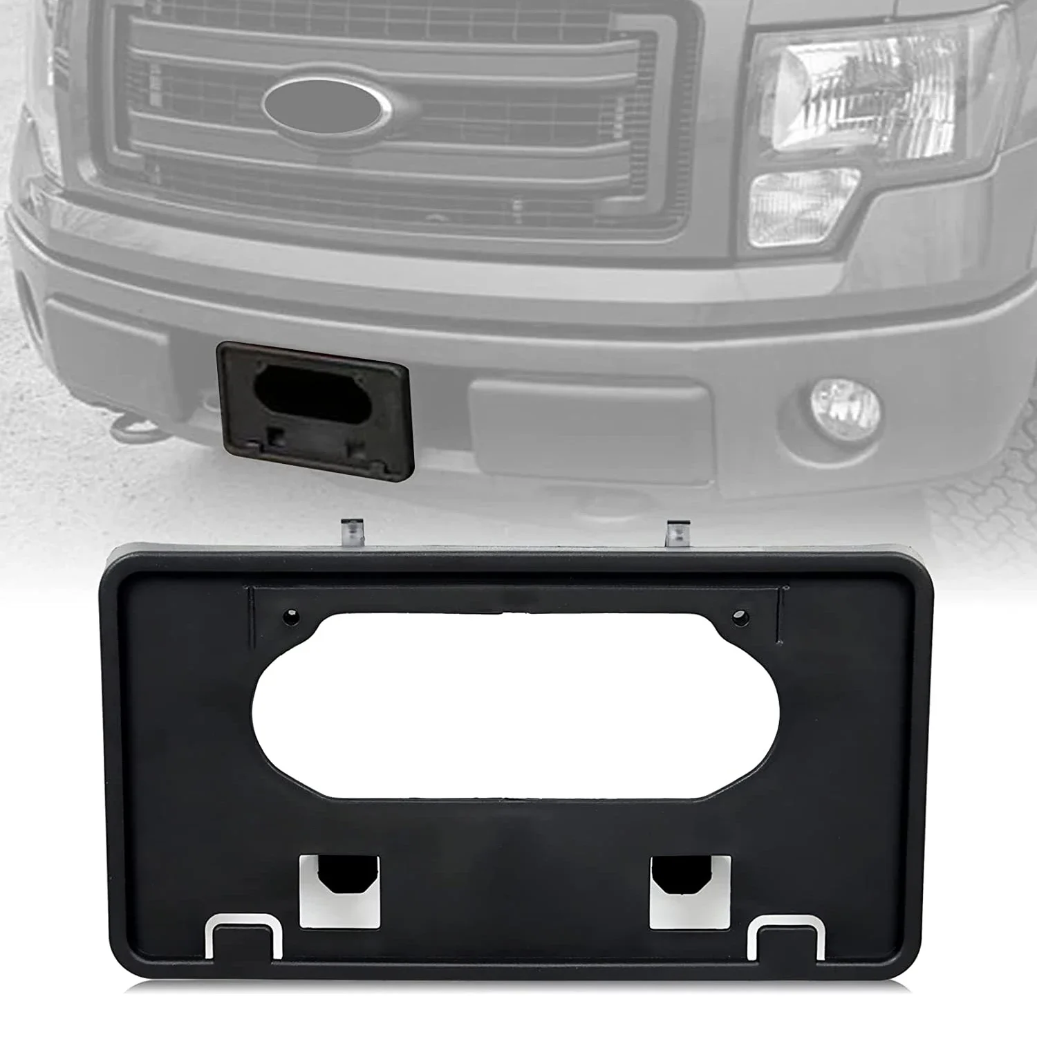 Car Pickup Front Bumper License Plate Frame Mounting Bracket Holder For Ford F150 2009-2020