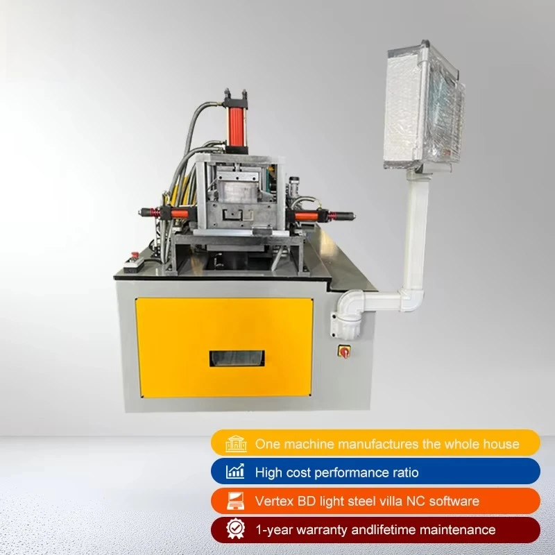 High definition rolling forming villa C89 steel automatic light steel profile frame metal frame making structure machine for hou