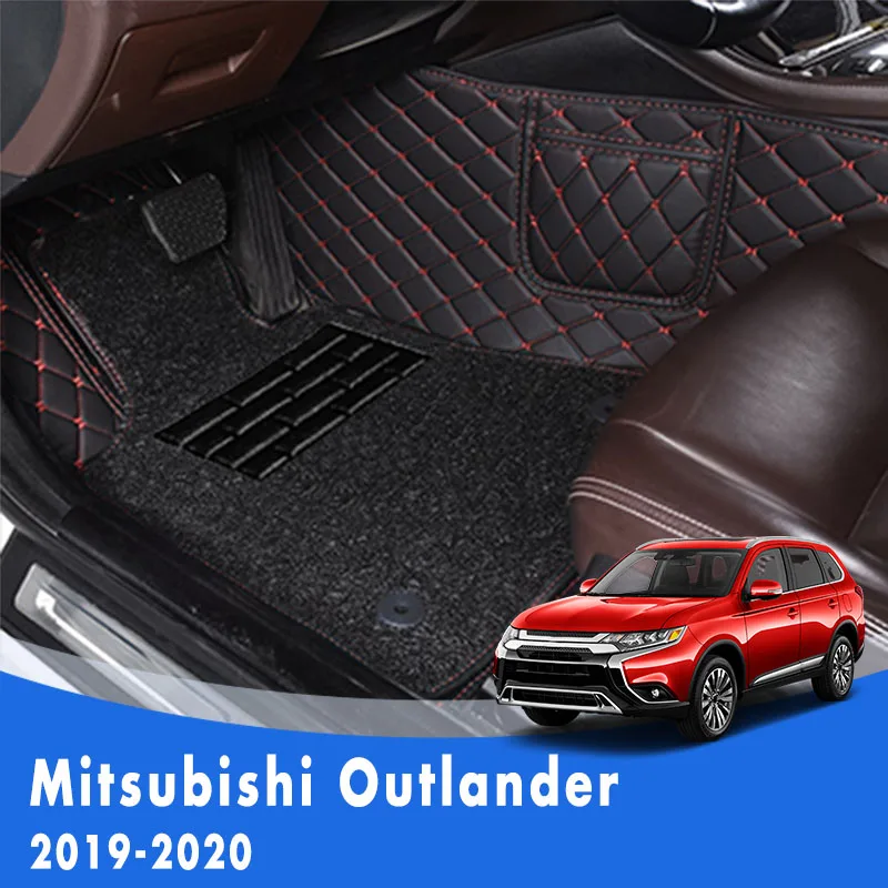 

Для Mitsubishi Outlander 2019 2020 2021 2022 (5 мест) двухслойные автомобильные коврики с проволочной петлей, ковры, аксессуары для интерьера автомобиля