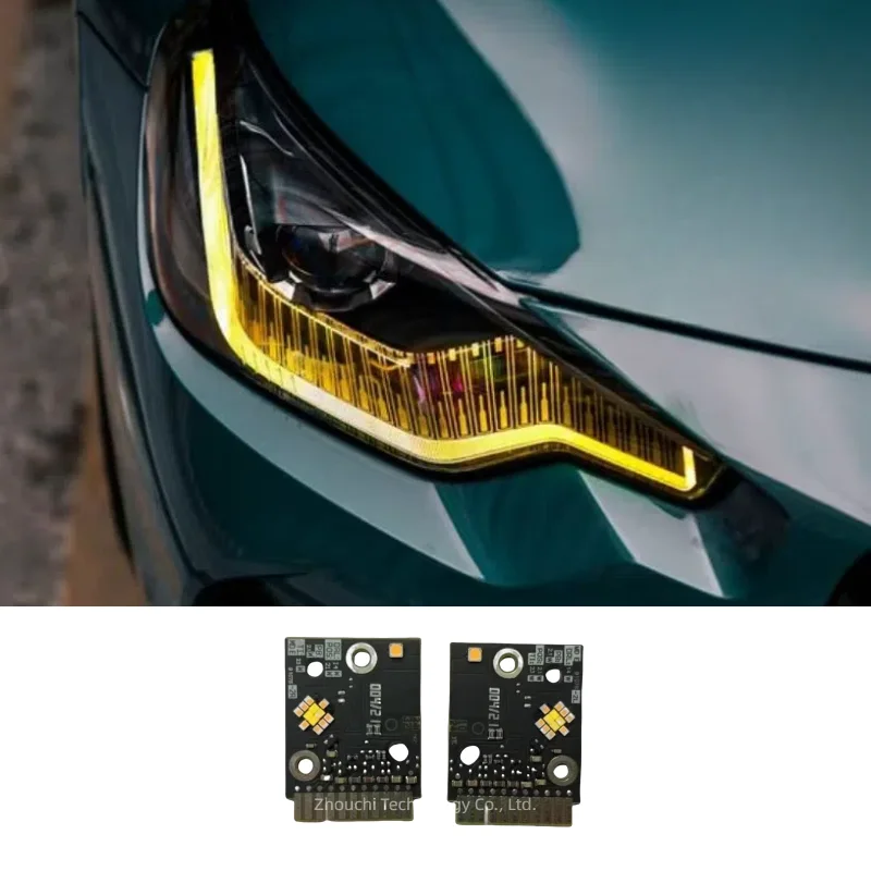 

Желтый автомобильный DRL для BMW 2 серии 2022 2023 M2 LCI G42 G87 M240i CSL Светодиодный синий модуль дневных ходовых огней и поворотов