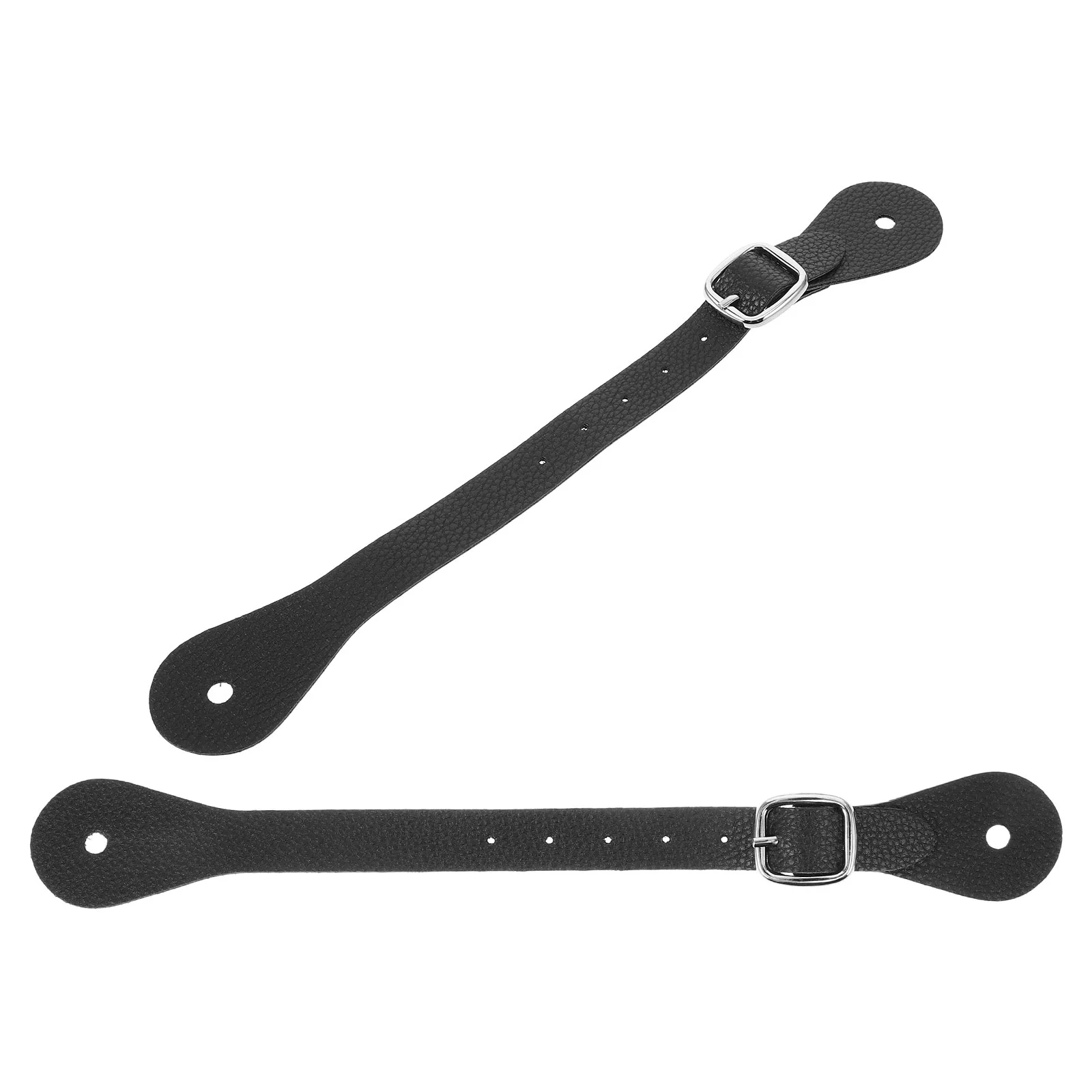 2 Pcs Horse Riding Belt Spurs Adjustable Belts for Men Men's Straps Boot Accessories Western Black Motorcycle Man