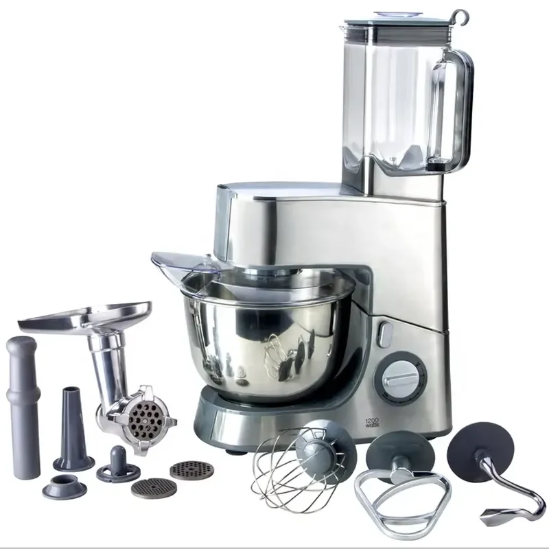 Commercial Electric Vertical Mixer Heavy Duty Multi Function Kitchen Dough Kneading Machine Stainless Steel Bowl for Bakery