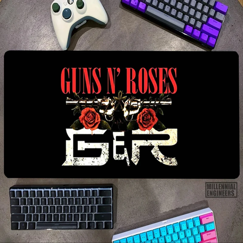 Rock Band G-Guns N R-Roses Mouse Pad Keyboard Mousepad Gamer Office Accessories Big Mousepepad Gaming Mats Desk Mat Extended Xxl