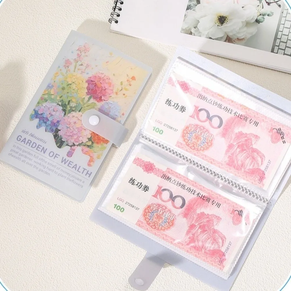 Save Money 100 Envelopes Money Saving Challenge Waterproof Reusable Money Collection Book Large Capacity Oil Painting