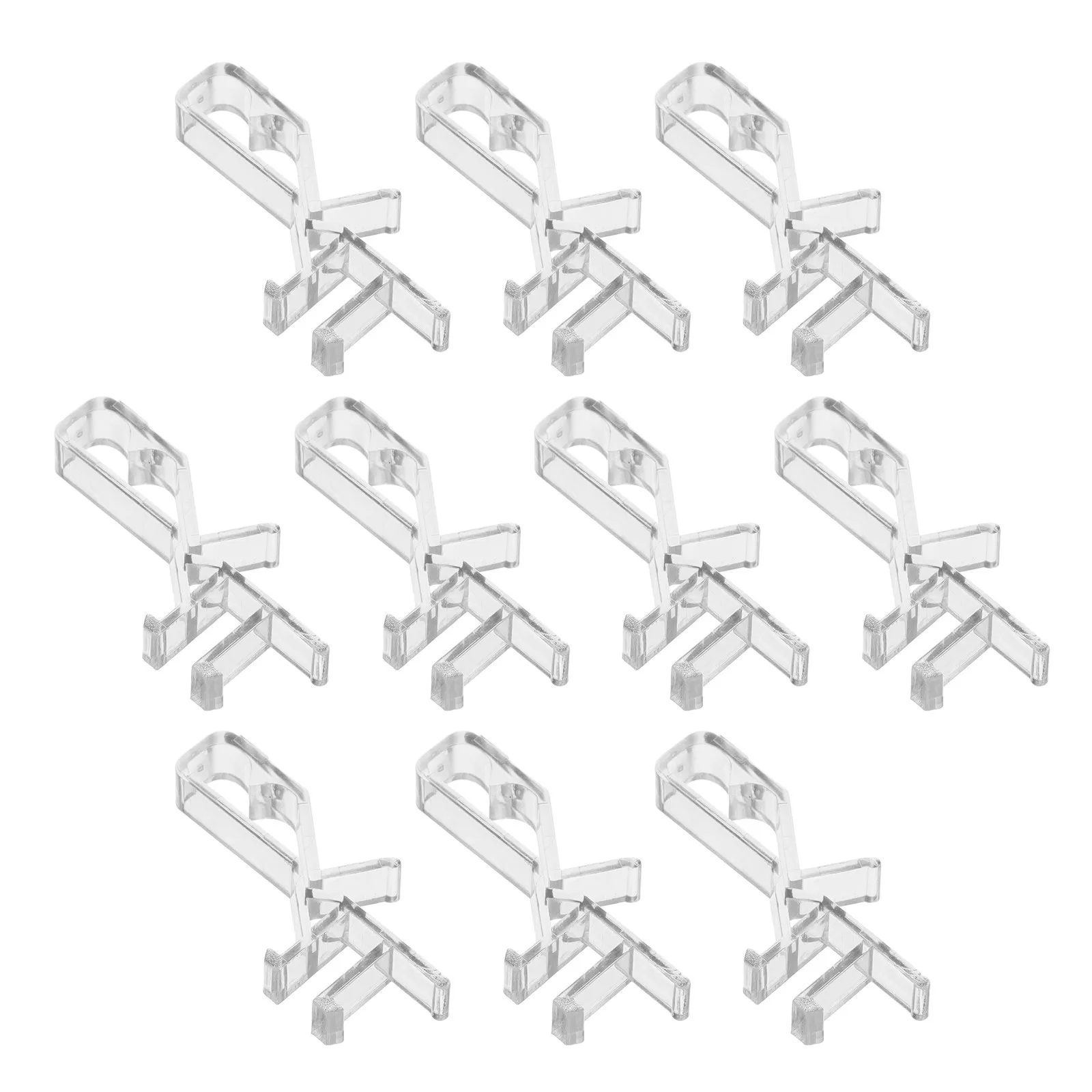 10Pcs Clear Plastic Hidden Curtain Clips for Drapes Blinds Valance Retainer Holder Adjustable Strong Grip Seamless Elegant Look