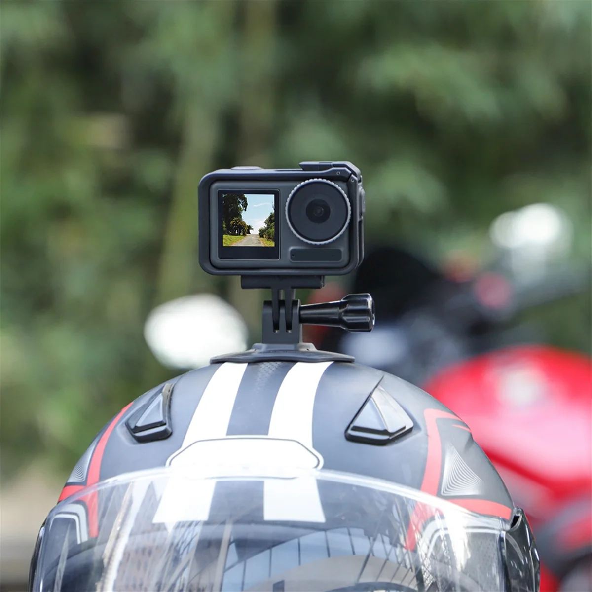 Suporte de base para ACTION 4/GO3 Base adesiva flexível para montagens de capacete curvo-TCE