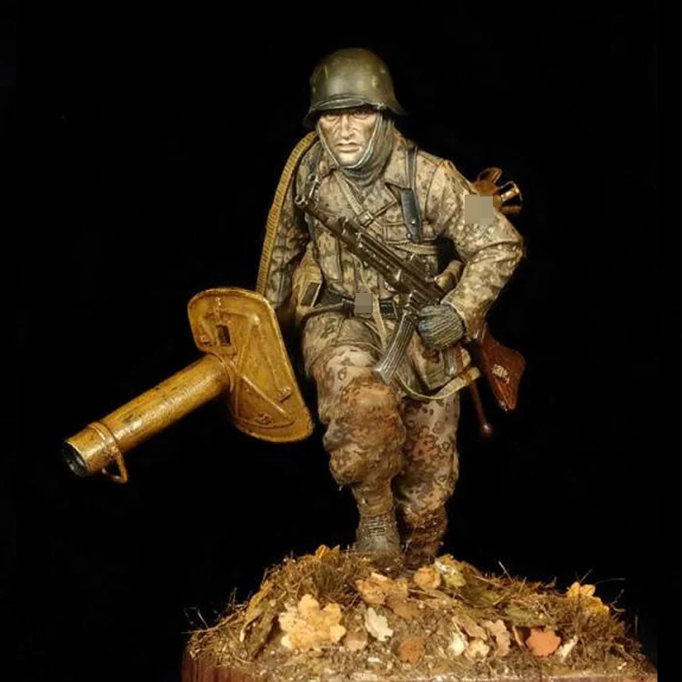 Modelo de soldado de resina, militar, Grenadier, blanco, 1/16